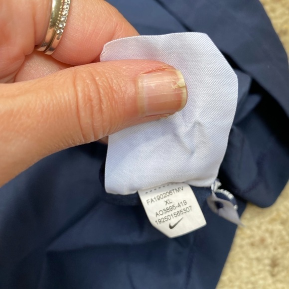 Nike Men’s Dri-Fit Polo Navy Shirt Size XL LA Rams NFL Onfield Apparel Top - Picture 10 of 10